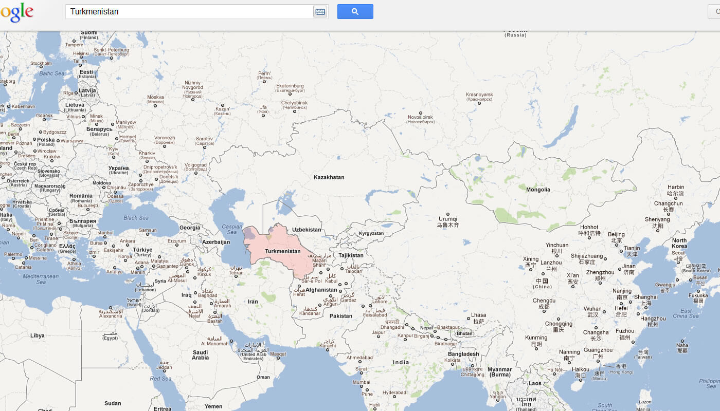 map of turkmenistan asia